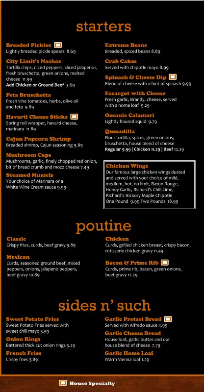 City Limits Final Menu 2011.pub