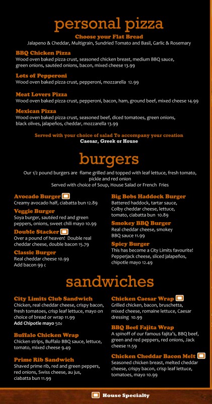 City Limits Final Menu 2011.pub