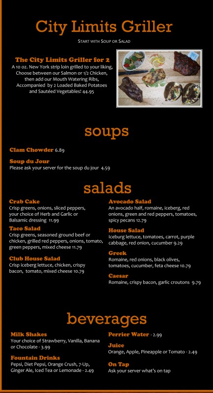 City Limits Final Menu 2011.pub