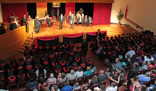 The afternoon graduation ceremony