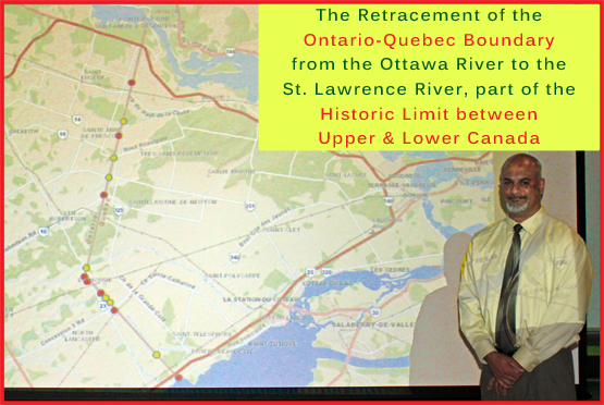 The Retracement of the Ontario-Quebec Boundary from the Ottawa River to the St. Lawrence River, part of the Historic Limit between Upper and Lower Canada.