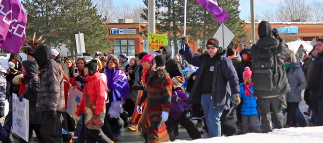 Idle No More arriving in CornwallPhoto by Don Smith