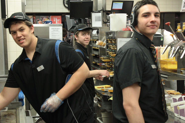 McDonald's staff said that they enjoyed the camaraderie of having community members join their team for this busy day