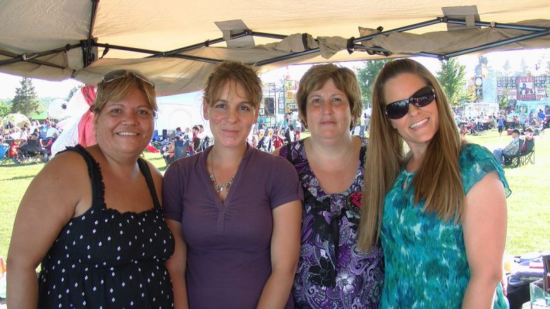 Up and coming Avon Leader Jennifer Shearer (in purple) with some of her team at Ribfest