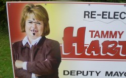 tammy defaced sign