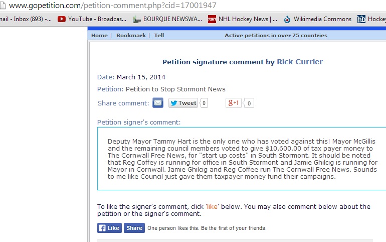 petition comment rick currier