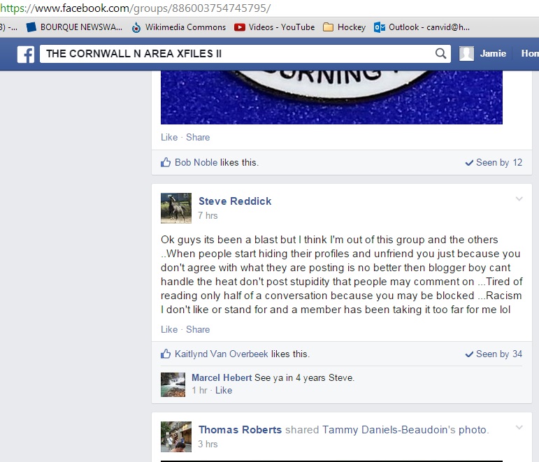 reddick leaving Hate group on FB over racism NOV 8 2014