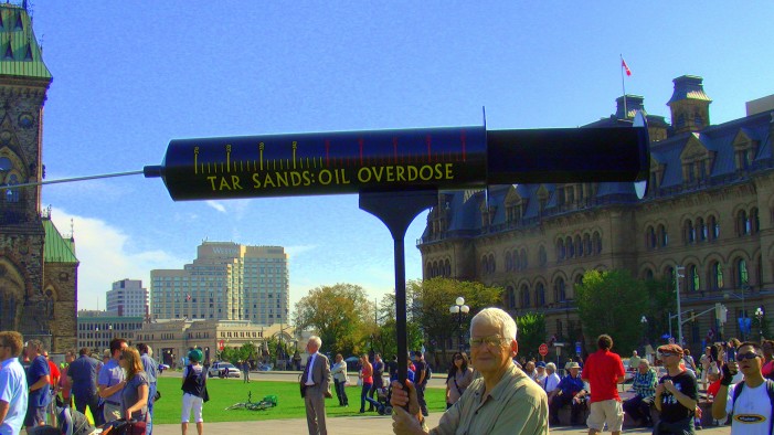 Keystone XL Protest on Parliament Hill –  The Return of Brigette De Pape – September 28, 2011  VIDEO