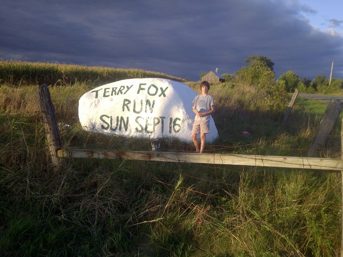 Terry Fox Run – Sunday September 16th, 2012 – Alexandria Noon – 2 PM – Cornwall 7:30AM – Noon