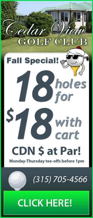 CFN Welcomes our First US Advertiser – Cedar View Golf Club in Massena NY!