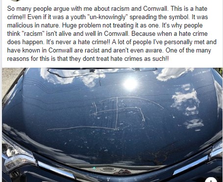 Cornwall Police Label Mass Car Swastika Carvings Mischief 050819