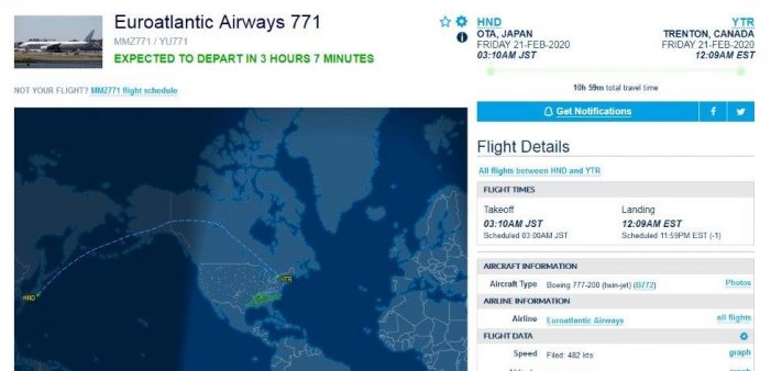 Princess Diamond Canadian Passengers Euroatlantic Airways Flight DELAYED Feb 20, 2020 #covid19