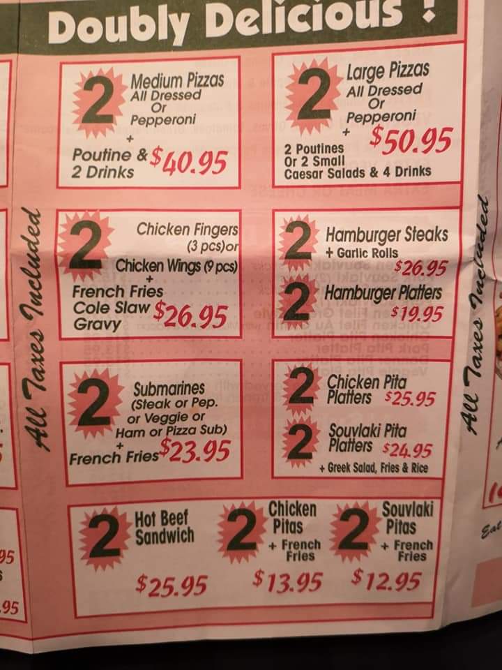 Roma’s Restaurant Online Menu in Cornwall Ontario – 200 McConnell ...